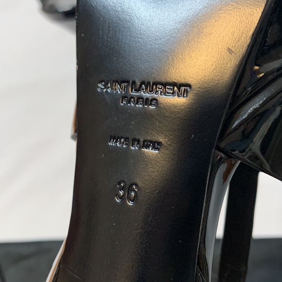 Authentic Saint Laurent (YSL) Tribute Platform Sandal Heels in Black 105mm Sz 36 - Picture 8 of 8
